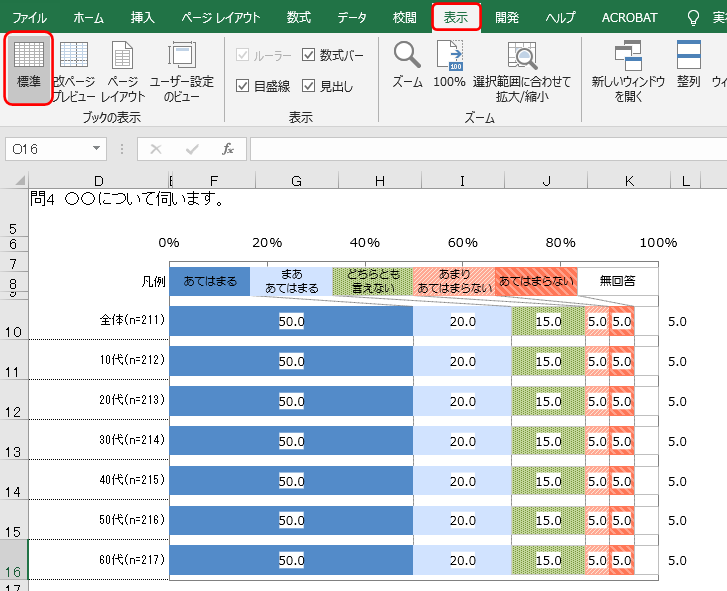 グラフ貼り付け時や印刷時にズレが発生する時の対処方法 Vol 3 調査とグラフ 報告書の作成